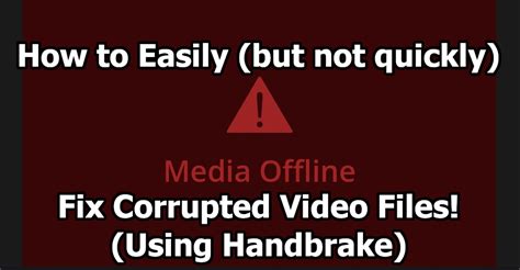 It should also be of the same subject, as it will be used as a reference. How to Fix Corrupted Video Files Easily AND FOR FREE ...