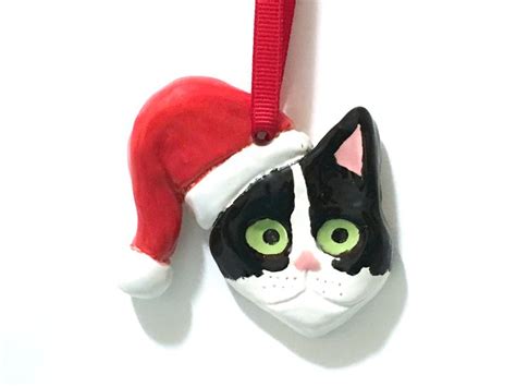Tuxedo Cat Ornament Black Friday Sale Christmas Decor Etsy Cat