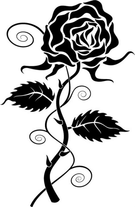 Black And White Rose Clipart Clipart Best