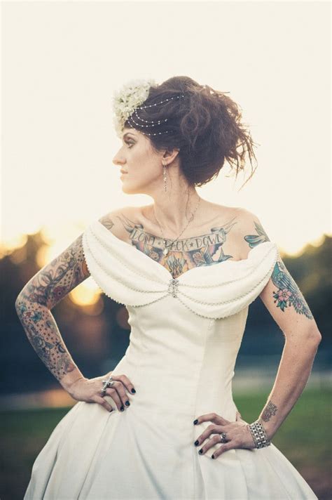 Brides With Tattoos 15 Brides Who Rocked Tattoos On Their Wedding Day