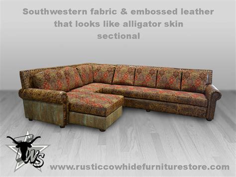 Country Western Cowhide Furniture Sectionals Rustic Cowhide Furniture