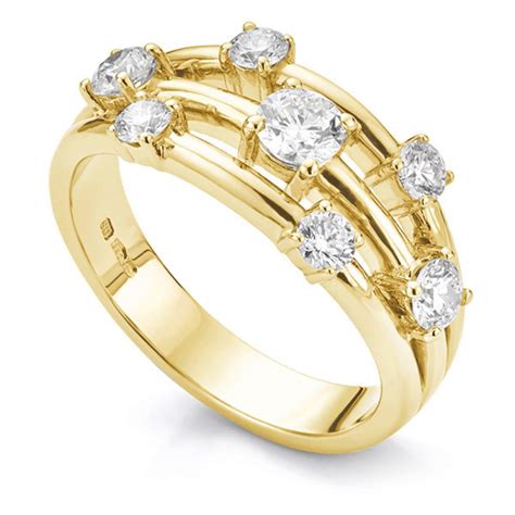 080 Carat 7 Stone Diamond Scatter Ring