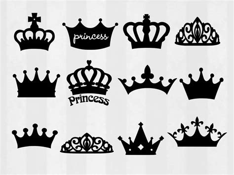 Crown Svg Bundle Crown Clipart Crown Cut Files Tiara Svg