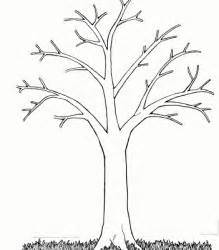 Tree without leaves coloring page to print and download for kids for