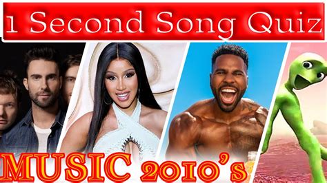 MUSIC QUIZ 1 Second Song Quiz Most Popular Songs From 2010 S