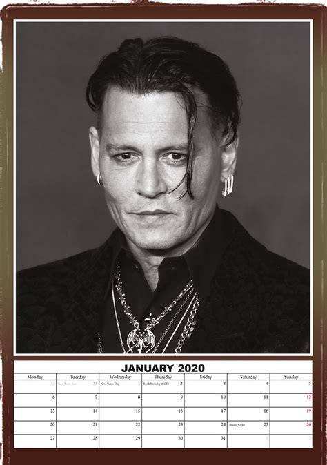 Полное имя — джон кристофер депп ii (john cristopher depp ii). Johnny Depp - Calendars 2021 on UKposters/Abposters.com