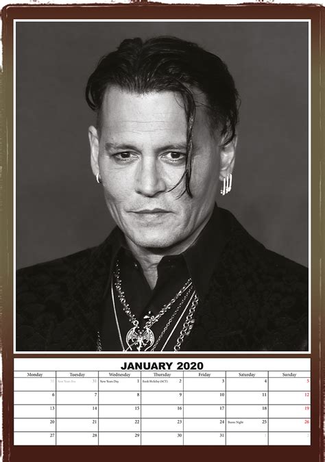 He has been nominated for ten golden globe awards. Johnny Depp - Calendars 2021 on UKposters/Abposters.com