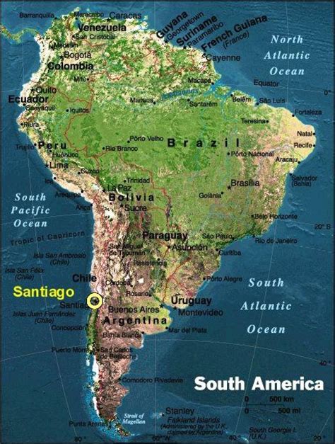 Santiago South America Map Santiago Chile Map South America Chile