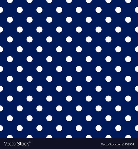 Seamless Pattern Blue With White Polka Dots Vector Image