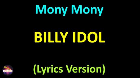 Billy Idol Mony Mony Lyrics Version Youtube
