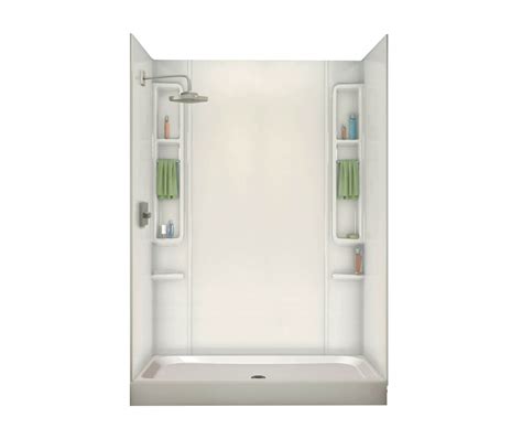 Finesse Base 48 X 32 Acrylx Alcove Shower Base With Center Drain In