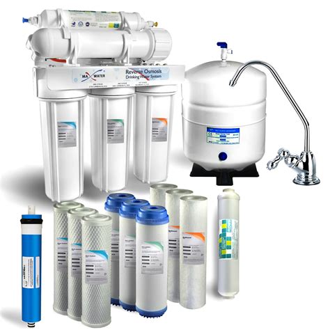 Reverse osmosis differs from carbon filtration in that it can rid the water of up to 99.9% of all contaminants and sediments, or. 5 stage reverse osmosis system Plus 7 water filters