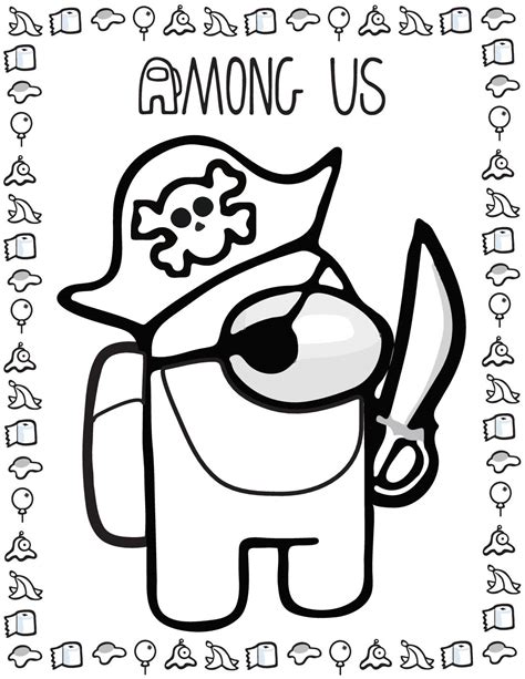 Among Us Coloring Pages For Kids Among Us Coloring Pages Taman Ilmu