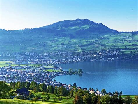 View Of Lake Lucerne Or Vierwaldstaetersee Lake Vierwaldstattersee In