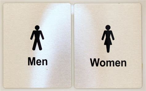 Generic Aluminium Men And Womens Toilet Sign Set 80 X 100mm Pre