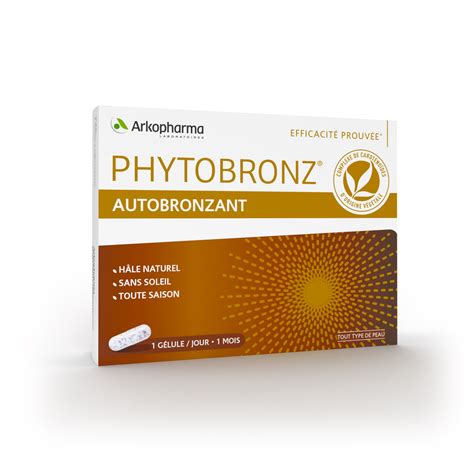 Phytobronz Autobronzant Hâle Naturel Arkopharma Boîte De 30 Gélules