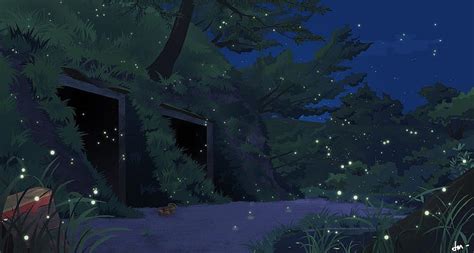 Grave Of The Fireflies And Background Anime Fireflies Hd Wallpaper