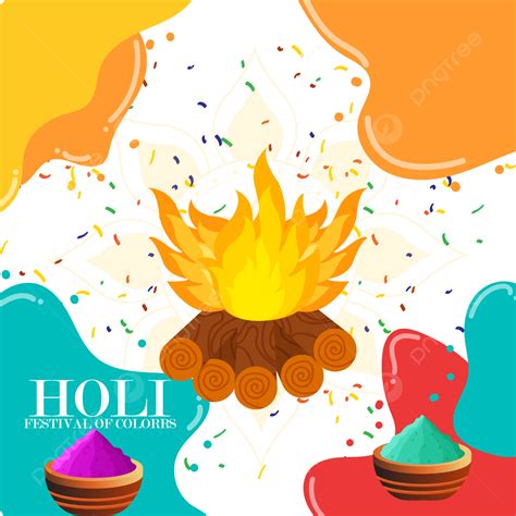 Happy Holi Festival Vector Hd Images Flat Happy Holi Festival Premium