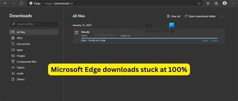 Microsoft Edge Downloads Stuck At Fix
