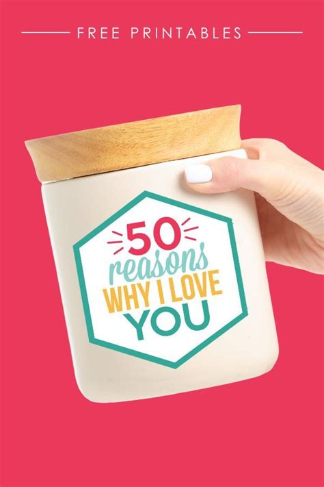 50 Adorable Reasons Why I Love You Jar Reasons Why I Love You Why I