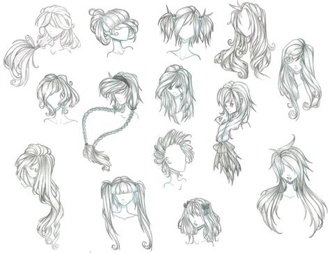 Anime Long Hair References By Nyuhatter On Deviantart Tips De Dibujo