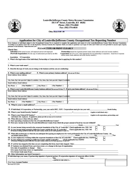 Maybe you would like to learn more about one of these? Fillable Application For City Of Louisville/jefferson ...
