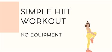 Simple Hiit Workout Building Balance