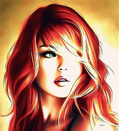 redhead portrait 2 digital art by nenad vasic fine art america