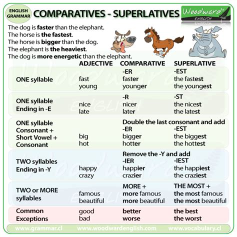 Comparative and superlative adjectives, learn the rules to make an adjective into a comparative adjective and a superlative adjective, examples and step by step explanations. Comparative X Superlative - Comparativo x Superlativo em ...
