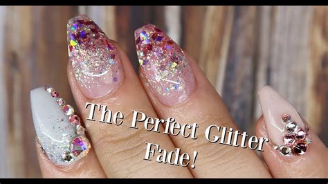 The Perfect Glitter Fade Gel Nail Tutorial Youtube