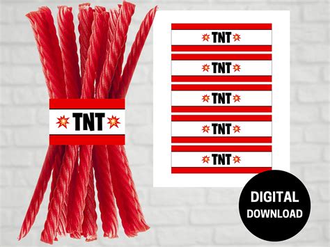 Fortnite Party Supplies: TNT Twizzler Wrappers [INSTANT DOWNLOAD] Video