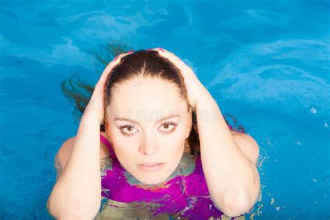 Woman Enjoying The Water In Swimming Pool Stock Image Image Of Travel Relaxation 88593929