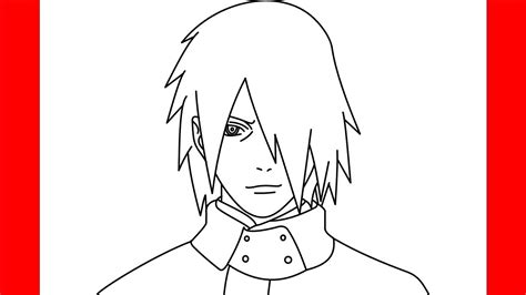 How To Draw Sasuke Uchiha From Naruto Step By Step Drawing Youtube