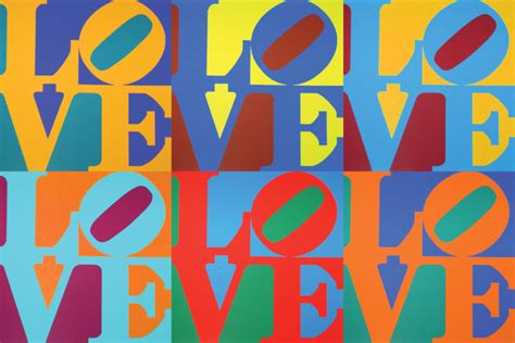 Robert Indiana Love Montage Print On Canvas Pop Art Wall Pictures