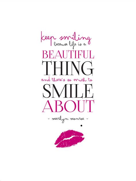 Marilyn Monroe Smile Quote Print By Leonora Hammond