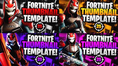 Fortnite Youtube Thumbnail Template Pack Vandetta By Acezproduction On
