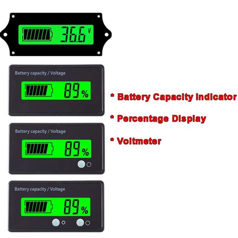 12v Lead Acid Lithium Battery Capacity Indicator Voltmeter Power Level