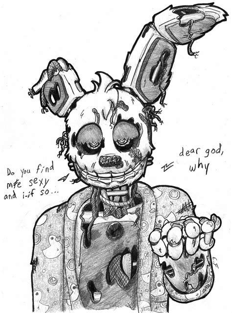 Spring Trap Pictures To Color Fnaf Coloring Pages Springtrap At