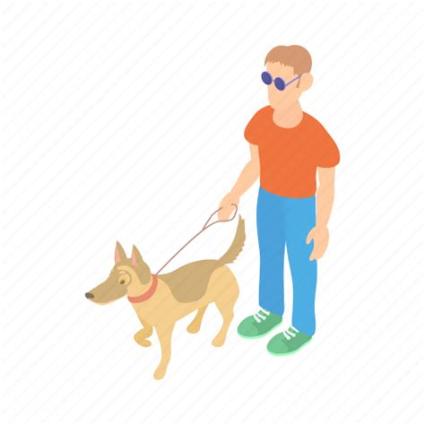 Animal Blind Cartoon Disabled Dog Guide Pet Icon