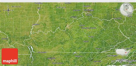 Satellite 3d Map Of Kentucky