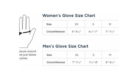 glove size chart women
