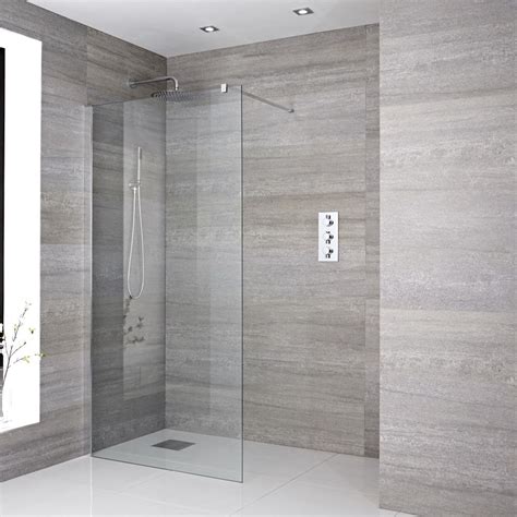 Milano Portland Mm Wet Room Screen Chrome Choice Of Sizes