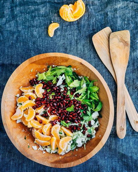shaved cauliflower salad with clementine and pomegranate recipe salad recipes healthy