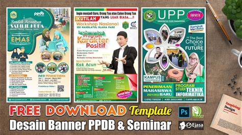 Gratis Dowload Banner Ppdb And Seminar Youtube