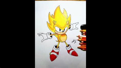 Como Dibujar A Sonic The Hedgehog Super Sonic Youtube