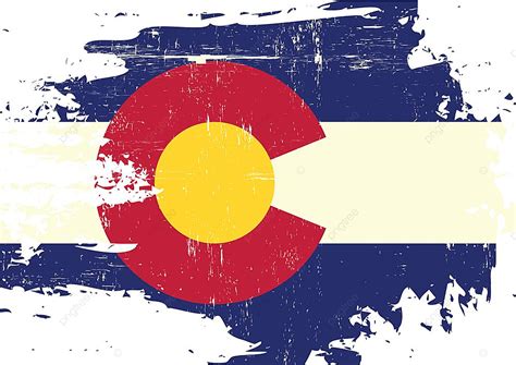 Colorado Flag Vector Art Png A Flag Of Colorado With A Grunge Texture