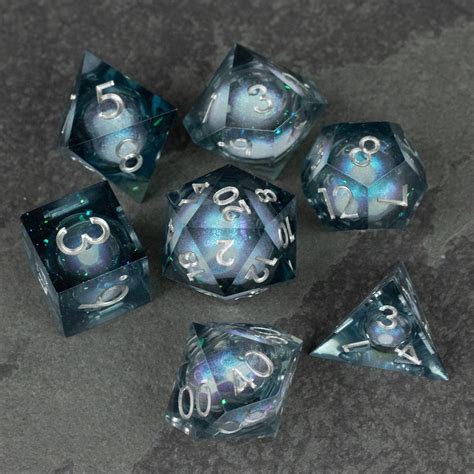 Astral Sea Liquid Core Dice Set Dice For Dungeons And Etsy