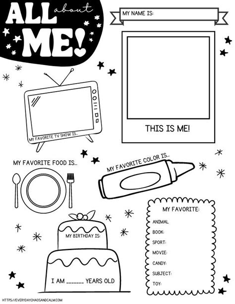 Printable All About Me Worksheet Ph
