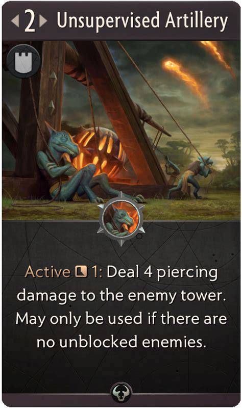 Unsupervised Artillery Artifact The Dota Card Game Wiki