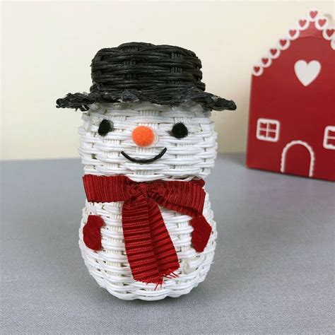 Sck Tries Daiso Snowman Paper Band Craft Kit Super Cute Kawaii